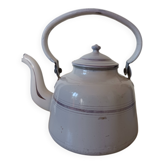 Antique enamelled kettle, Japy.
