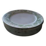 Set of flat plates limoges limousine porcelain