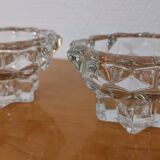 2 vintage crystal candle holders from Reims, France