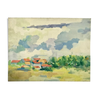 Landscape on canvas