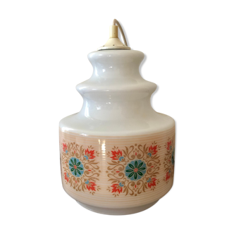 Vintage opaline pendant light