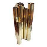 Tubular brass candlestick