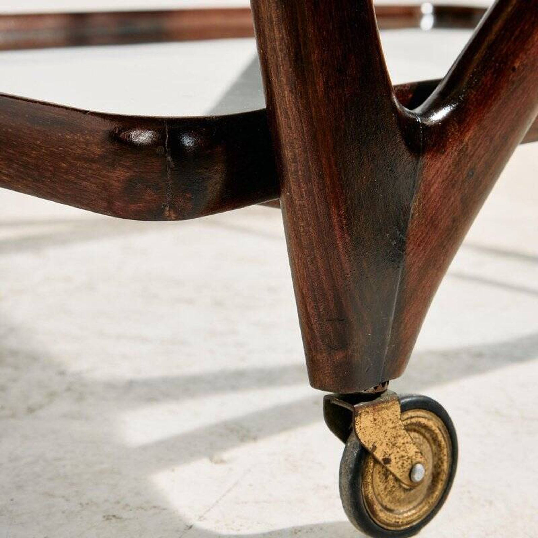 Alder Wood Trolley by Cesare Lacca for Cassina, 1950s