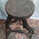 Brutalist bar stool made of vine wood