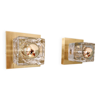 Pair of Ice Cube wall sconces, Peill & Putzler, 1970
