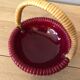 Ceramic and rattan basket