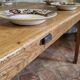 Large authentic farmhouse table made of solid French oak.