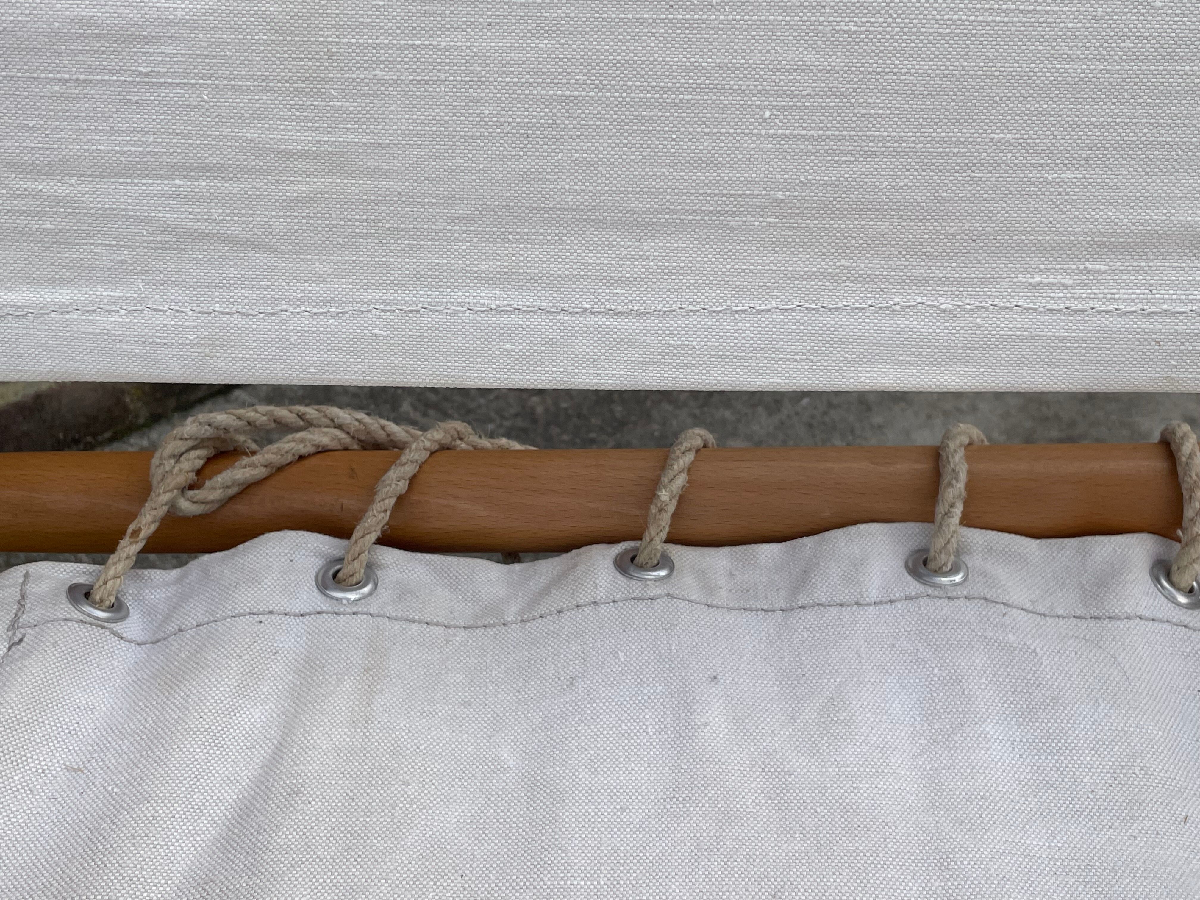 Vintage safari chair 1960s Denmark with canvas minimalist design