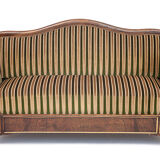 Vintage Récamier sofa in velvet, 1920