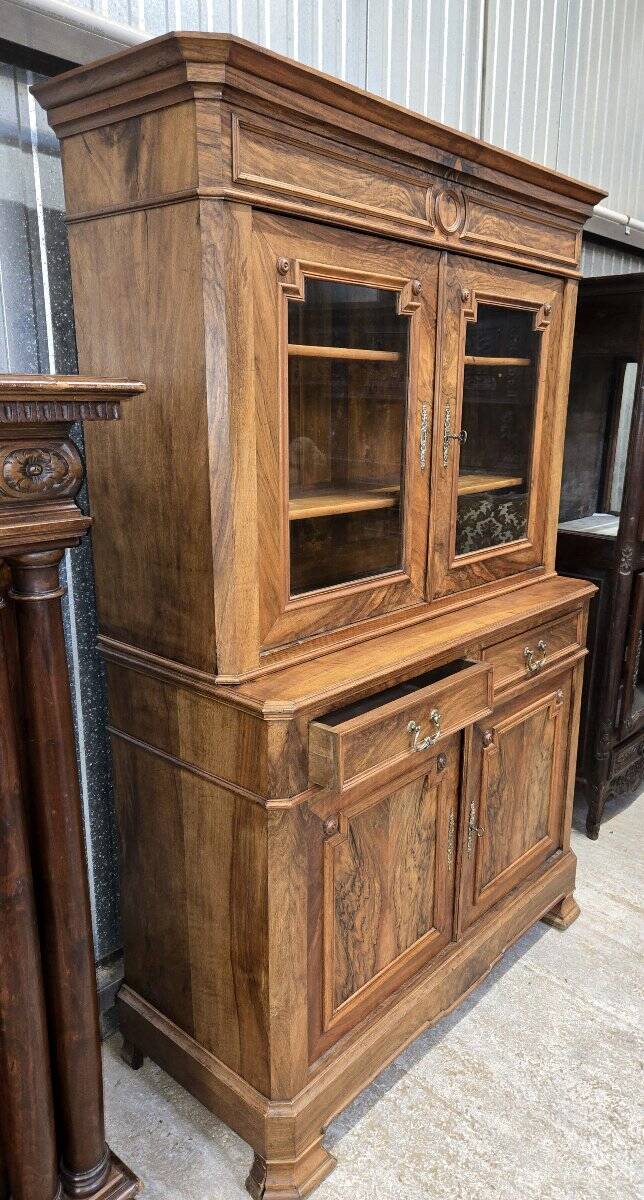 buffet bibliothèque époque Louis Philippe en noyer