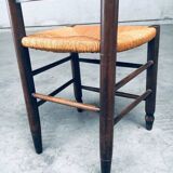 French Provincial Design Rush Dining Chairs, 1940s, Set of 8