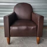 Authentic vintage Art Deco reclining club chair