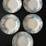 13 deep plates Terre de fer Cyclamens Louis Graves