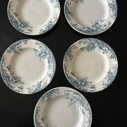 13 deep plates Terre de fer Cyclamens Louis Graves