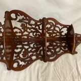 Pair of corner shelf XIX in openwork mahogany napoleon III