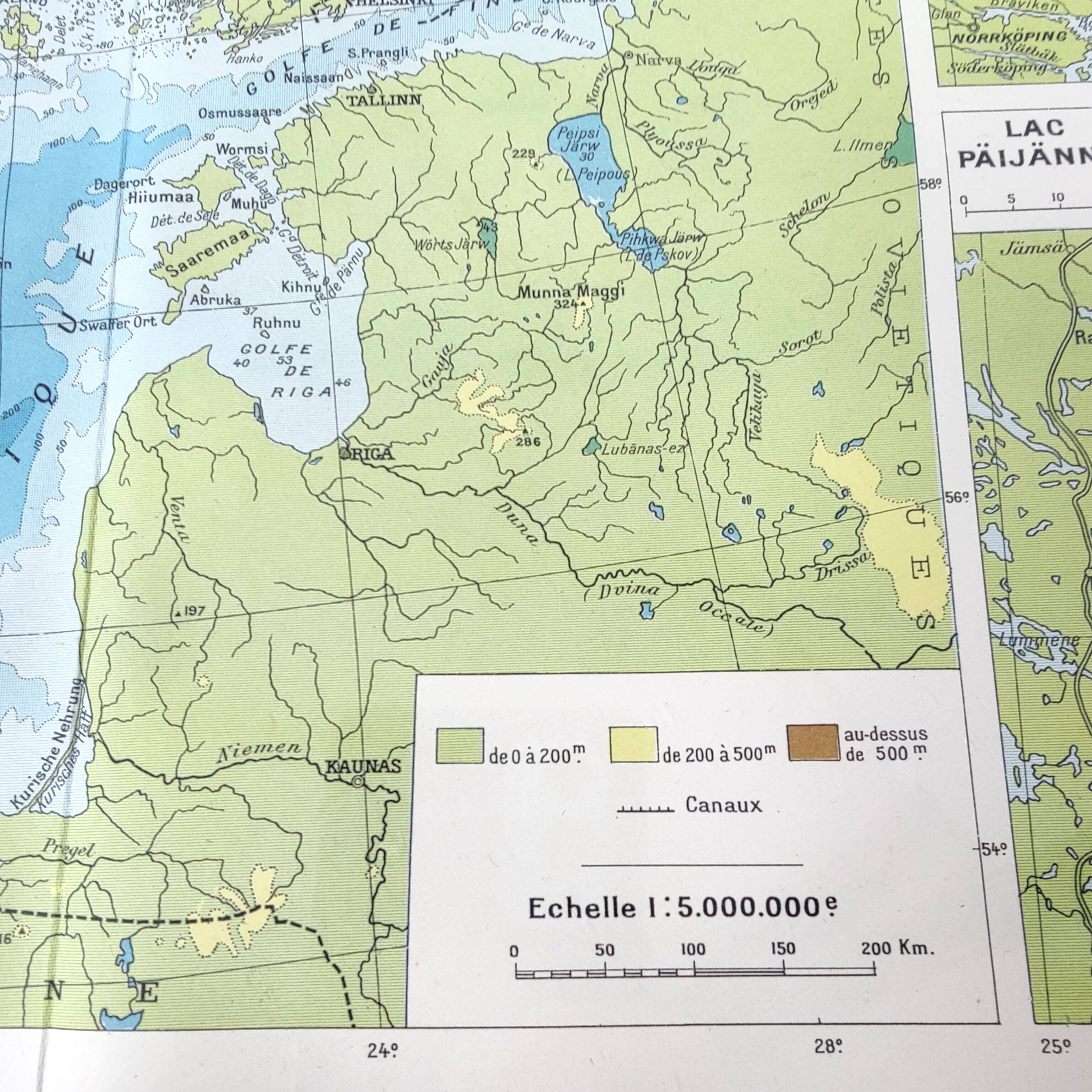 Vintage map Scandinavia Norway Sweden Finland 43x43cm from 1950