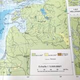 Vintage map Scandinavia Norway Sweden Finland 43x43cm from 1950