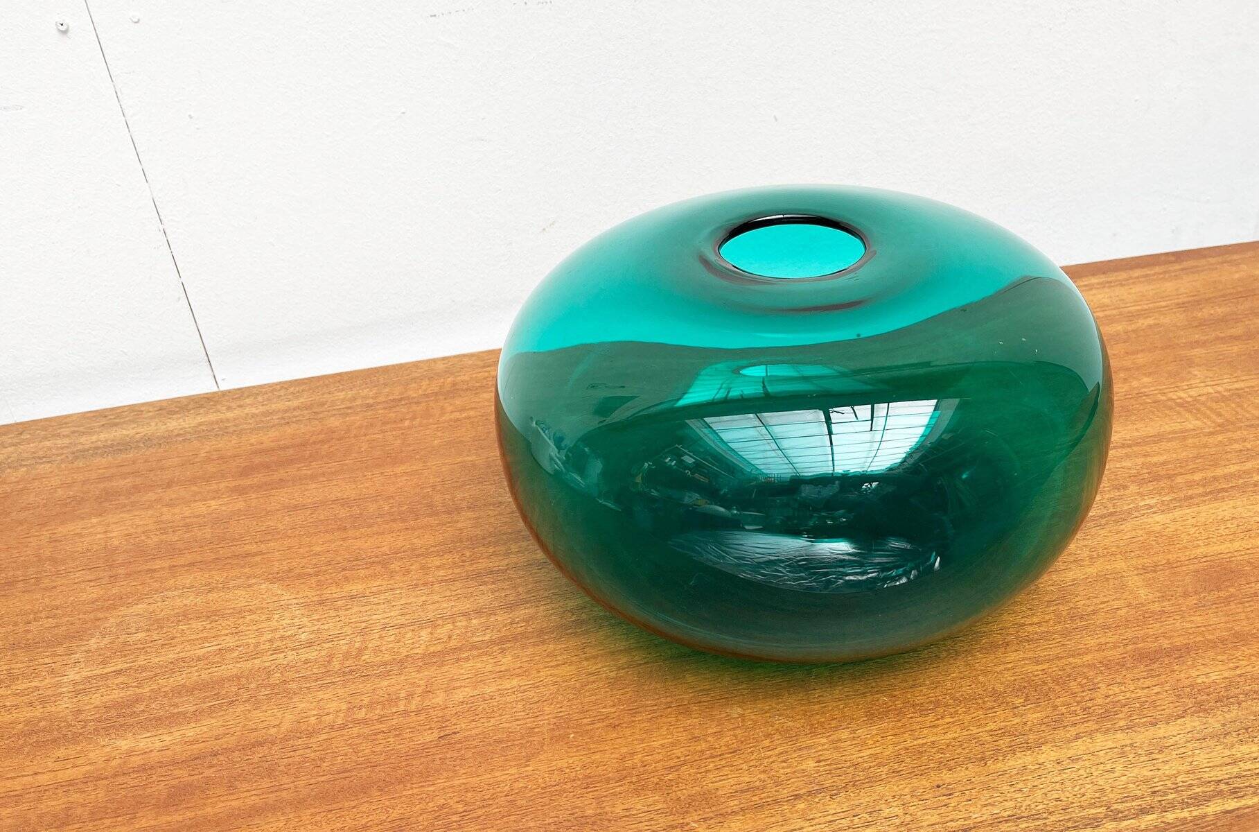 Large vase from the Swedish Stockholm series, handmade glass from Ikea, 1990s.