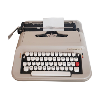 Machine à écrire portative vintage, Underwood 319 , fonctionnelle