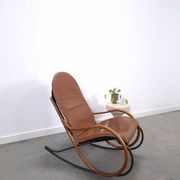Leren Nonna fauteuil à bascule Paul Tuttle, Strässle, fauteuil à bascule