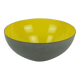 Vintage danish krenit bowl herbert krenchel yellow enamel torben orskov 50s