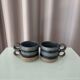 Pair of Vintage Danish Studio Pottery Mugs – Denmark Stoneware Cups – Blue