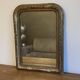 Louis Philippe gilded mirror late 19th century. Polychrome decoration.