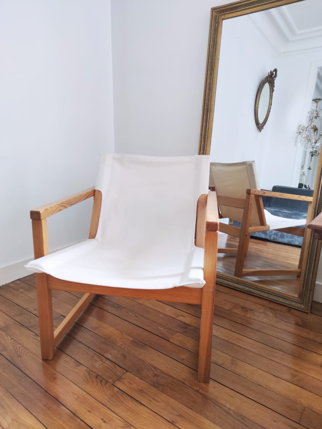 Paire de fauteuils toilés années 70