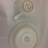 vintage Moustier coffee cups décor