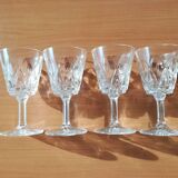 Lot de 4 Verres à Pieds arlequin  en Cristal