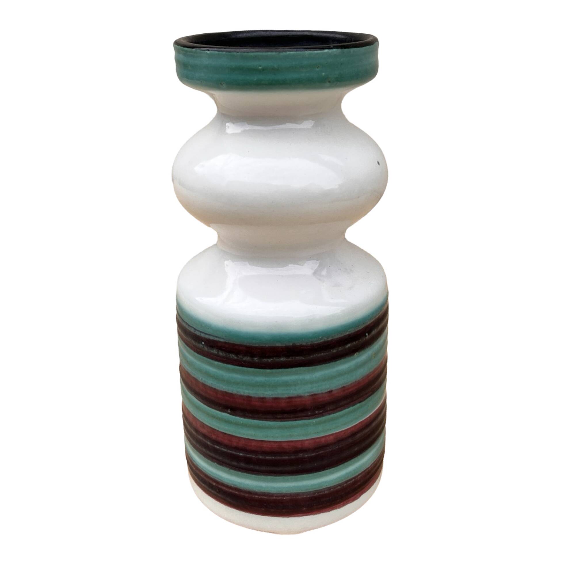 Vase en céramique coloré Strehla Keramik, Allemagne années 1960