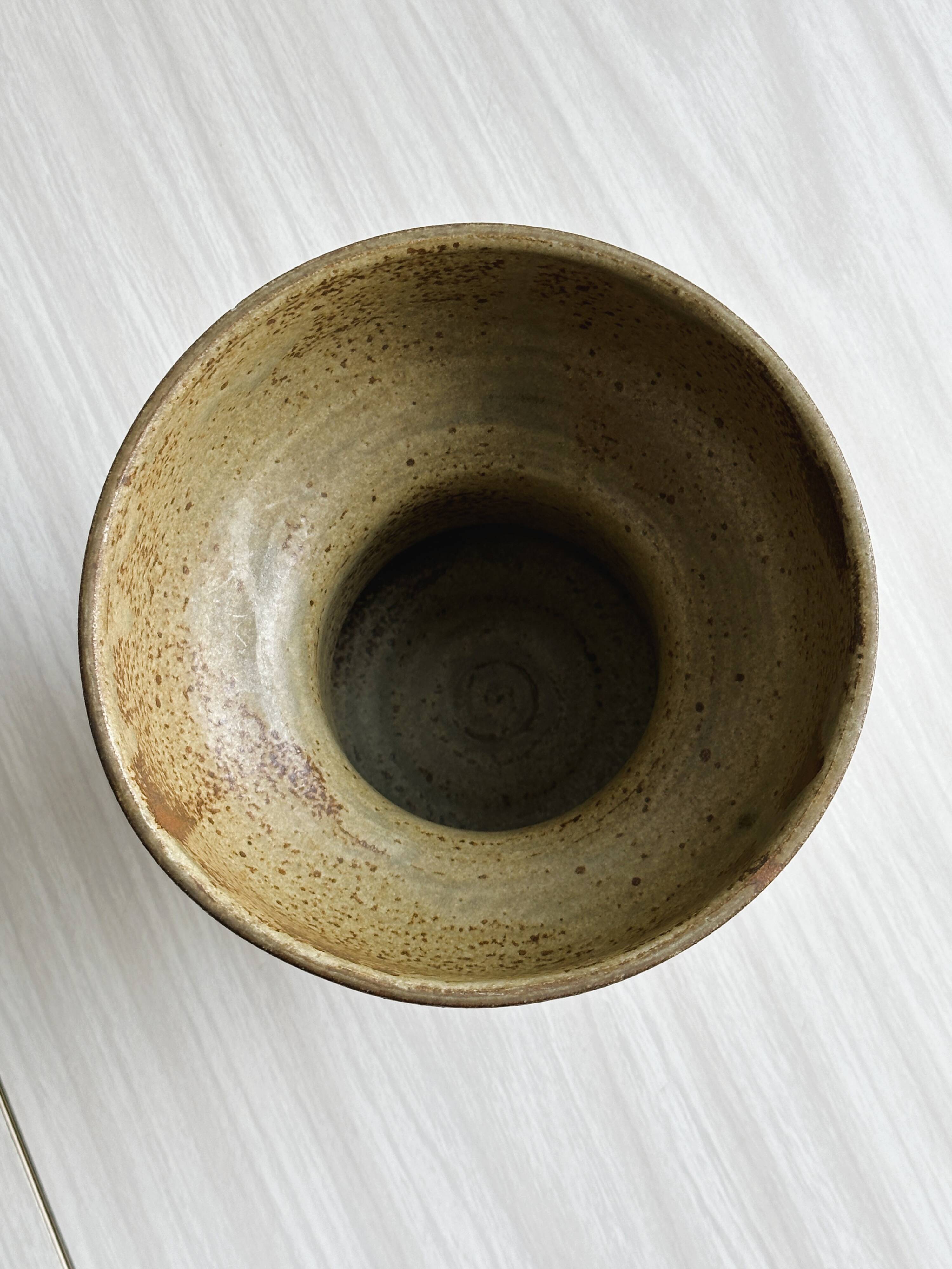 Vintage stoneware bowl, designer fruit basket