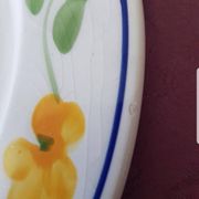 Grande assiette plate vintage , peint a la main , Italie