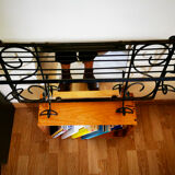 Wall coat holder and forged iron mirror