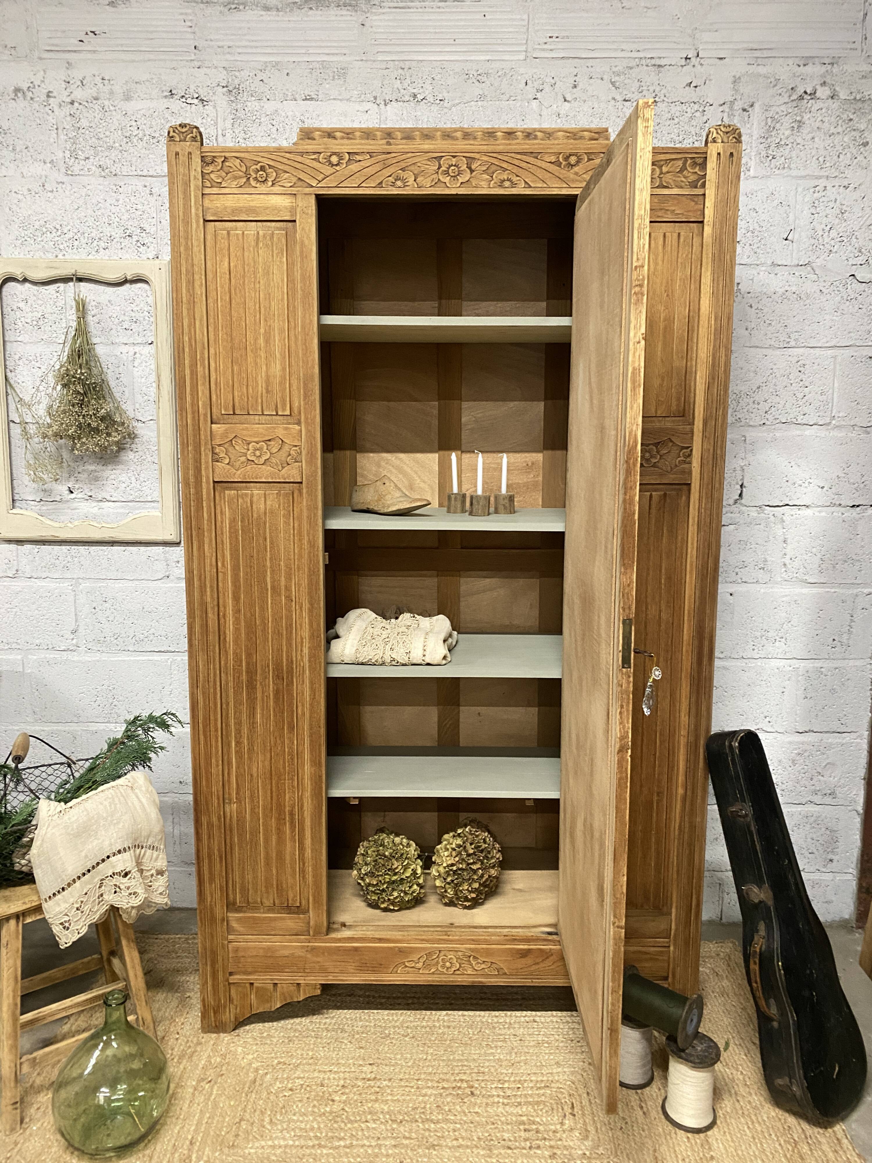 Art Deco wardrobe with mirror