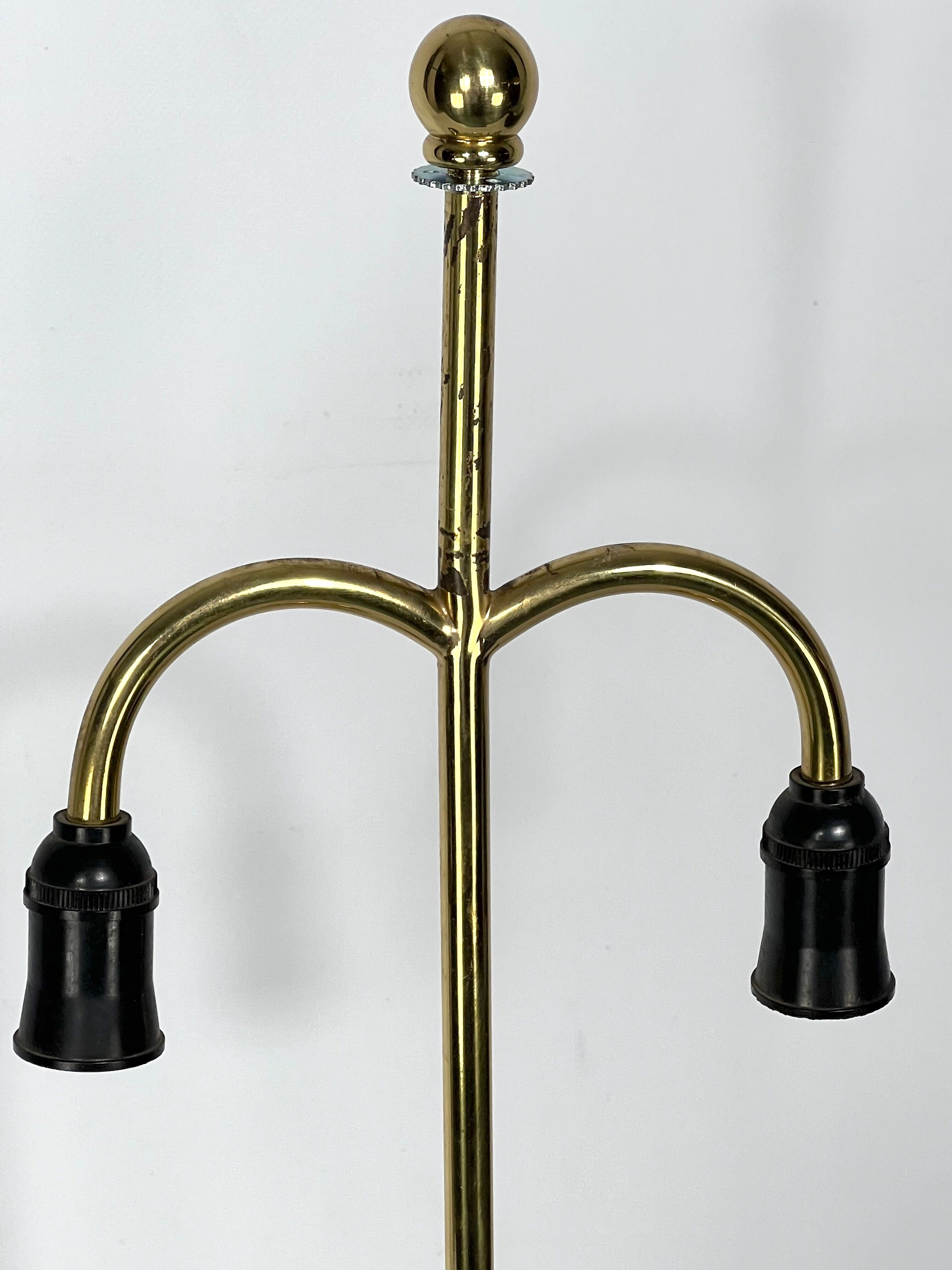 Mid-century Italian brass table lamp from 50s