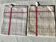 2 G red embroidered linen tea towels