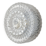 Mid Century Modern Germany Cut Glass Flush Mount or Sconce 60s