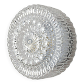 Mid Century Modern Germany Cut Glass Flush Mount or Sconce 60s