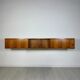 1960s vintage mid-century XL teak floating wall unit / wall-mounted sideboard / showcase by Bartels