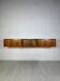 1960s vintage mid-century XL teak floating wall unit / wall-mounted sideboard / showcase by Bartels