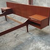 Vintage teak bed 2 places
