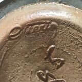 Amphora vase in sandstone signed Guérin