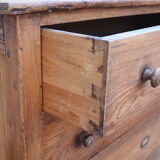 Chest of drawers in solid wood 19th
