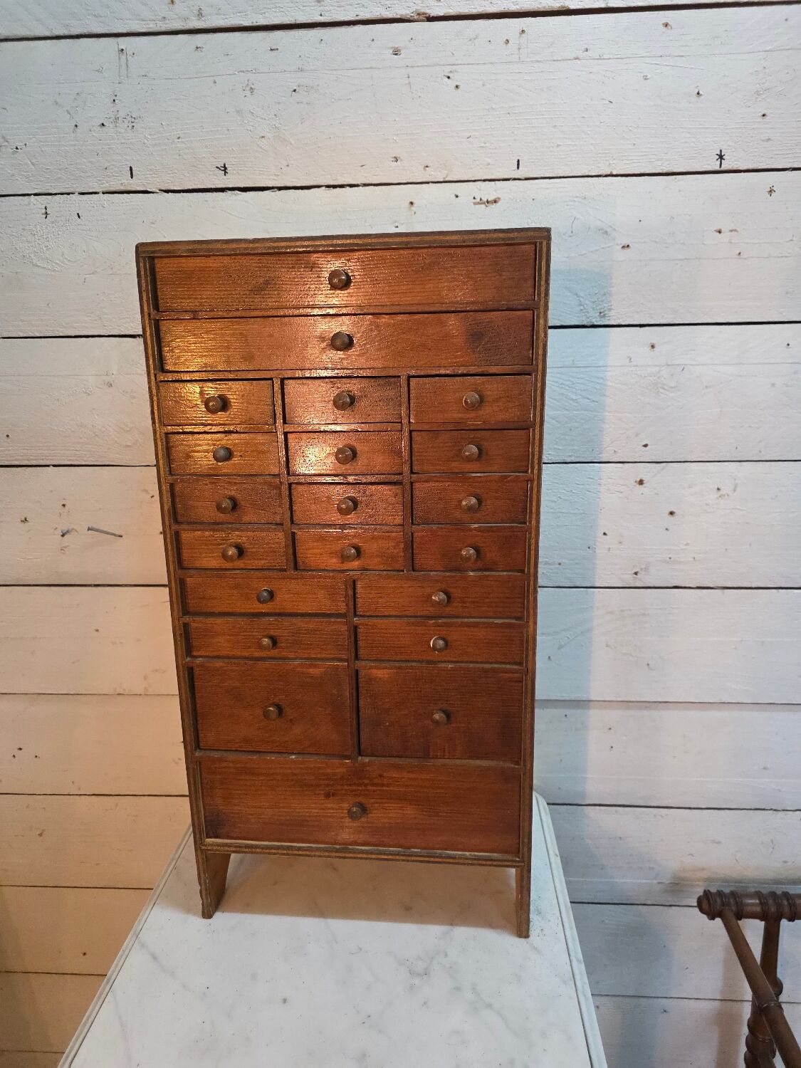 Watchmaker's workshop cabinet with drawers