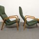 Paire de fauteuils en bois courbé des années 50/60