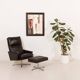Danish vintage lounge chair with footstool, 1970s