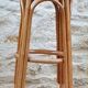 Wicker bar stool and bamboo cane