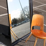 Rectangular black mirror 127Cm