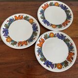 3 Acapulco plates and saucers